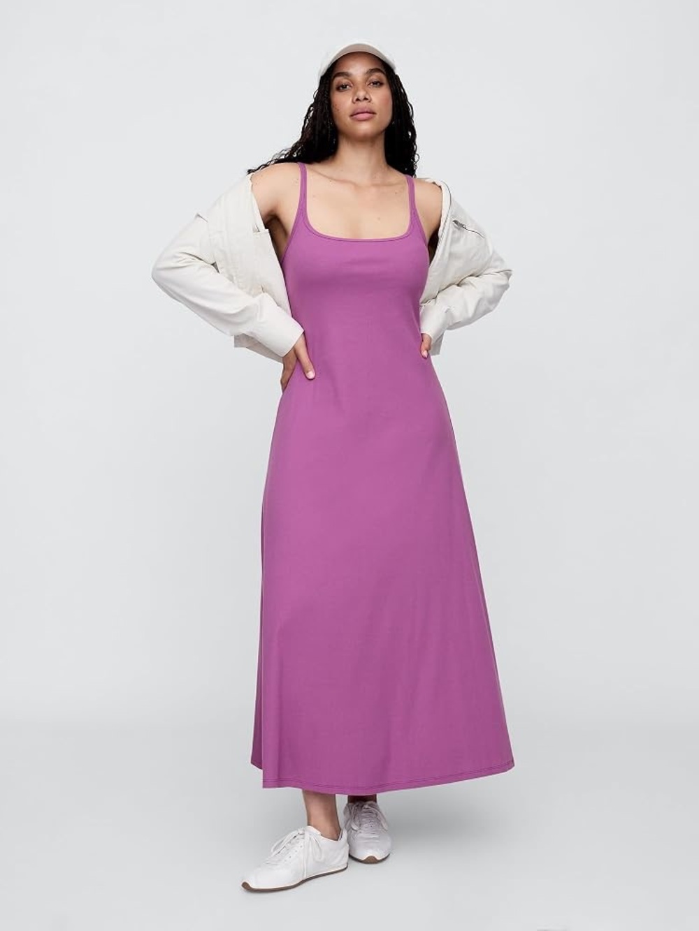 GAP NWT Ribbed Maxi Dress ~Size L